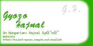 gyozo hajnal business card